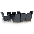Stijlvolle tuinset met poly rattan en gepoedercoat staal - Tuinsets