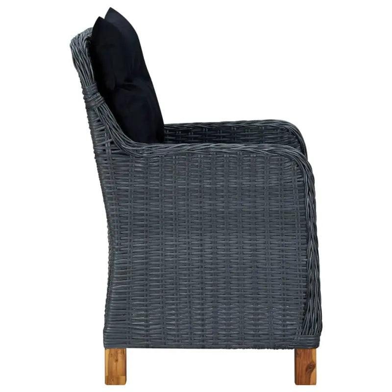 Stijlvolle tuinset met poly rattan en gepoedercoat staal - Tuinsets