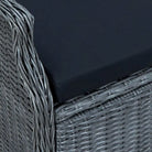 Stijlvolle tuinset met poly rattan en gepoedercoat staal - Tuinsets