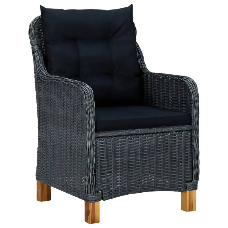 Stijlvolle tuinset met poly rattan en gepoedercoat staal - Tuinsets