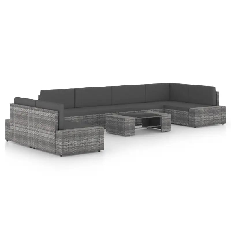 Stijlvolle tuinset voor ontspannen bijeenkomsten - 5x hoek + 2x midden + Tafel - Tuinsets