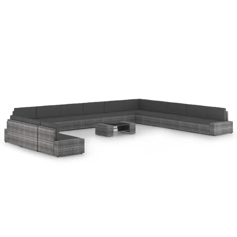 Stijlvolle tuinset voor ontspannen bijeenkomsten - 5x hoek + 8x midden + Tafel - Tuinsets
