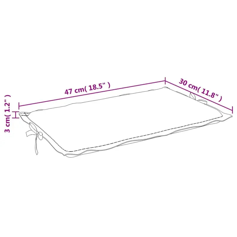 Stoelkussen voor frisse uitstraling en oorspronkelijke vorm 186x58x4 cm - Stoelkussens