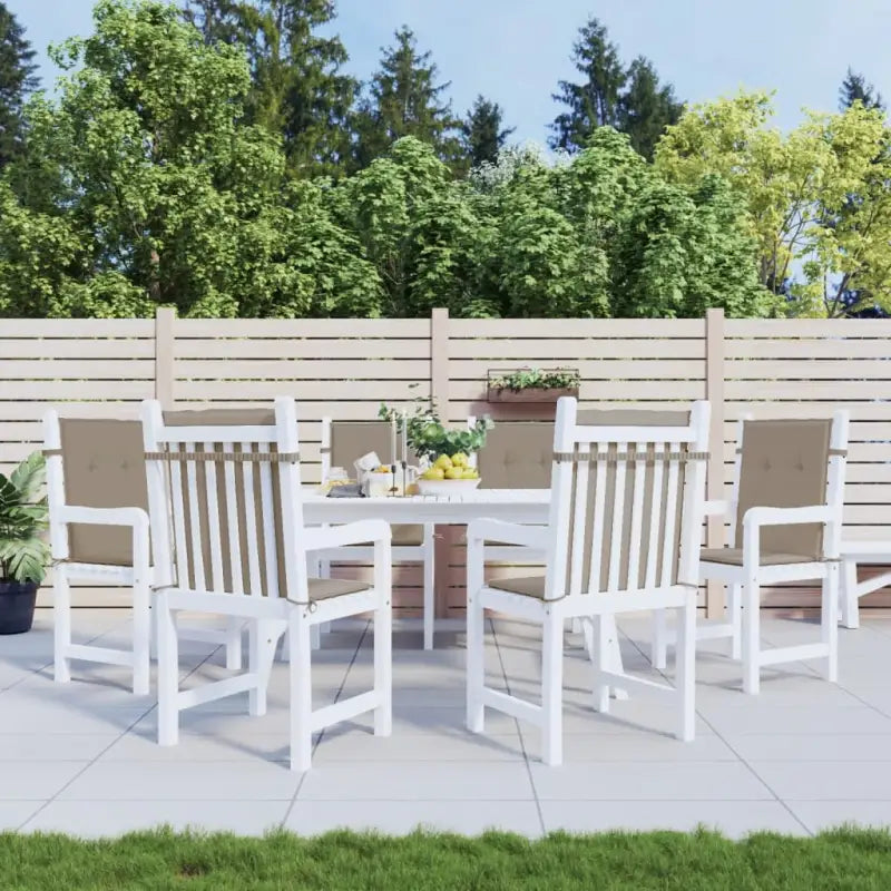 Stoelkussens in oxford stof voor een frisse uitstraling en oorspronkelijke vorm - Taupe / 100 x 50 x 3 cm / 6