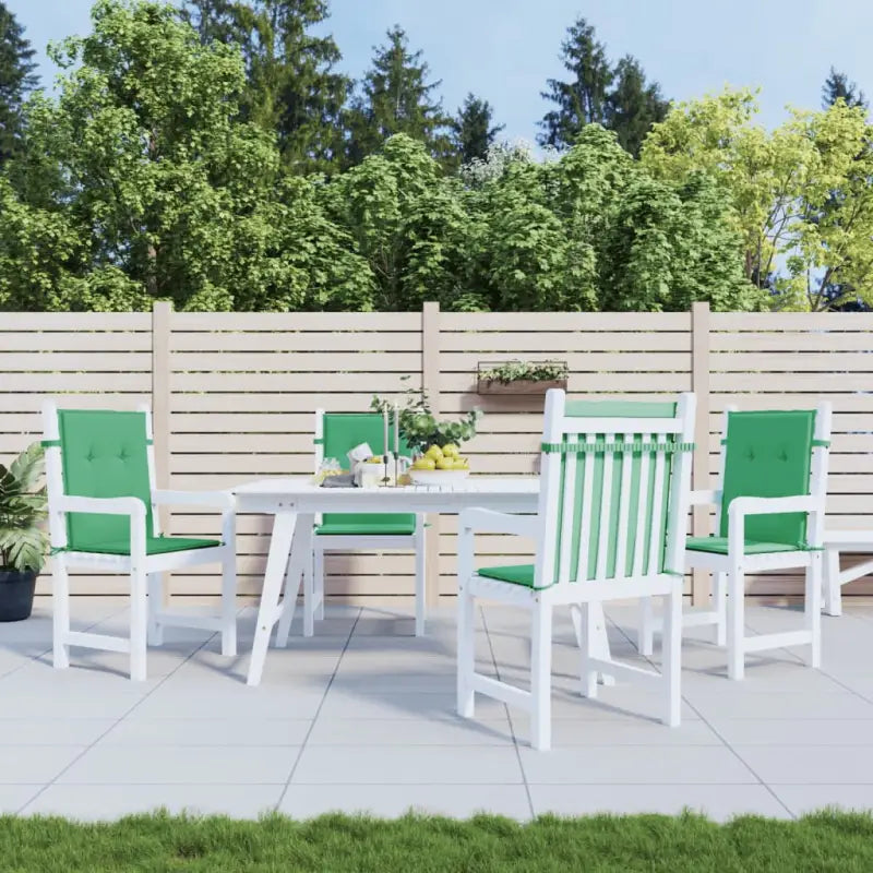 Stoelkussens in oxford stof voor een frisse uitstraling en oorspronkelijke vorm - Groen / 100 x 50 x 3 cm / 4