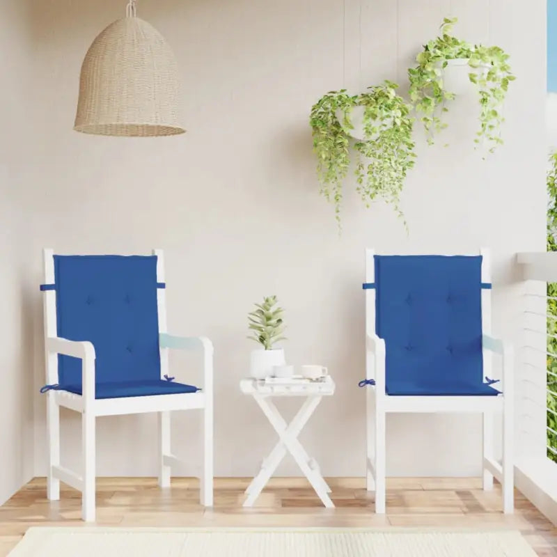 Stoelkussens in oxford stof voor een frisse uitstraling en oorspronkelijke vorm - koningsblauw / 100 x 50 x 3 cm / 2