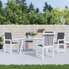 Stoelkussens in oxford stof voor een frisse uitstraling en oorspronkelijke vorm - Antraciet / 100 x 50 x 3 cm / 4