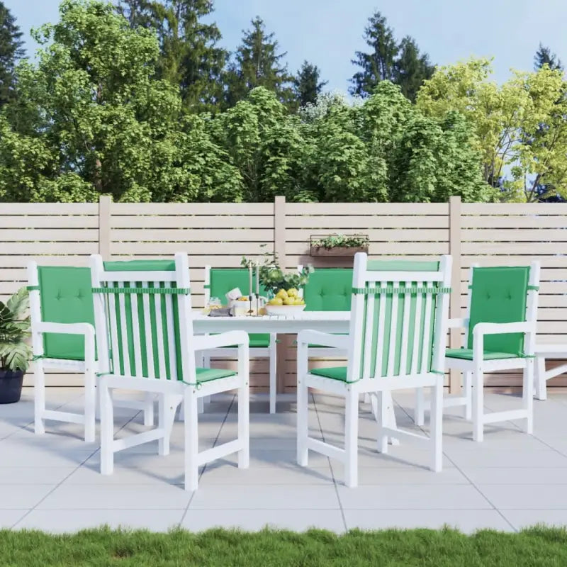 Stoelkussens in oxford stof voor een frisse uitstraling en oorspronkelijke vorm - Groen / 100 x 50 x 3 cm / 6