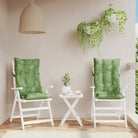Stoelkussens met hoge rug van oxford stof voor een frisse uitstraling - Bladontwerp / 2 / with 2 elastic straps