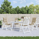 Stoelkussens met hoge rug van oxford stof voor een frisse uitstraling - Beige / 4 / with 2 elastic straps - Stoelkussens