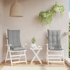 Stoelkussens met hoge rug van oxford stof voor een frisse uitstraling - Grijs / 2 / with 2 elastic straps - Stoelkussens