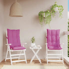 Stoelkussens met hoge rug van oxford stof voor een frisse uitstraling - Roze / 2 / with 2 elastic straps - Stoelkussens