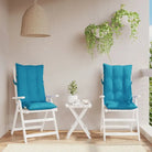 Stoelkussens met hoge rug van oxford stof voor een frisse uitstraling - lichtblauw / 2 / with 2 elastic straps
