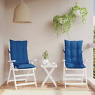 Stoelkussens met hoge rug van oxford stof voor een frisse uitstraling - koningsblauw / 2 / with 2 elastic straps