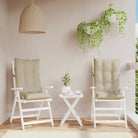 Stoelkussens met hoge rug van oxford stof voor een frisse uitstraling - Beige / 2 / with 2 elastic straps - Stoelkussens