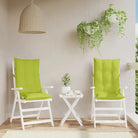 Stoelkussens met hoge rug van oxford stof voor een frisse uitstraling - Heldergroen / 2 / with 2 elastic straps