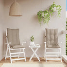 Stoelkussens met hoge rug van oxford stof voor een frisse uitstraling - Taupe / 2 / with 2 elastic straps - Stoelkussens