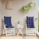 Stoelkussens met hoge rug van oxford stof voor een frisse uitstraling - Marineblauw / 2 / with 2 elastic straps