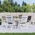 Stoelkussens met hoge rug van oxford stof voor frisse uitstraling - Taupe / 6 - Stoelkussens