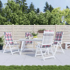 Stoelkussens met hoge rug van oxford stof voor frisse uitstraling - Rood ruitpatroon / 4 - Stoelkussens