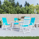 Stoelkussens met hoge rug van oxford stof voor frisse uitstraling - Turquoise / 4 - Stoelkussens