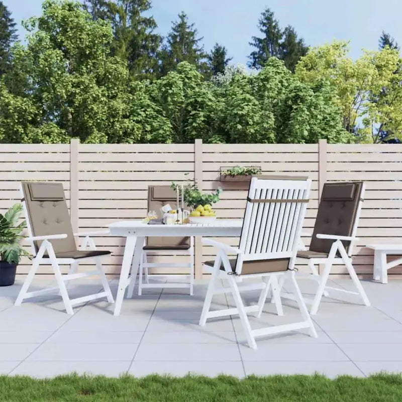 Stoelkussens met hoge rug van oxford stof voor frisse uitstraling - Taupe / 4 - Stoelkussens