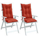 Stoelkussens met hoge rug voor een frisse uitstraling en oorspronkelijke vorm - rood mix / 120 x 50 x 7 cm / 2
