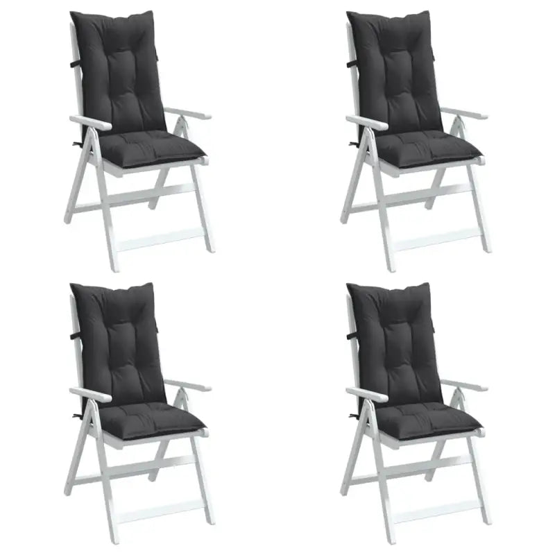 Stoelkussens met hoge rug voor een frisse uitstraling en oorspronkelijke vorm - antraciet mix / 120 x 50 x 7 cm / 4