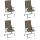 Stoelkussens met hoge rug voor een frisse uitstraling en oorspronkelijke vorm - taupe mix / 120 x 50 x 4 cm / 4