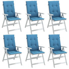 Stoelkussens met hoge rug voor een frisse uitstraling en oorspronkelijke vorm - blauw mix / 120 x 50 x 4 cm / 6