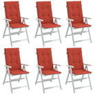 Stoelkussens met hoge rug voor een frisse uitstraling en oorspronkelijke vorm - rood mix / 120 x 50 x 4 cm / 6