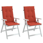 Stoelkussens met hoge rug voor een frisse uitstraling en oorspronkelijke vorm - rood mix / 120 x 50 x 4 cm / 2
