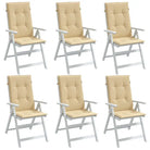 Stoelkussens met hoge rug voor een frisse uitstraling en oorspronkelijke vorm - beige mix / 120 x 50 x 4 cm / 6