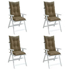 Stoelkussens met hoge rug voor een frisse uitstraling en oorspronkelijke vorm - taupe mix / 120 x 50 x 7 cm / 4