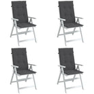 Stoelkussens met hoge rug voor een frisse uitstraling en oorspronkelijke vorm - antraciet mix / 120 x 50 x 4 cm / 4