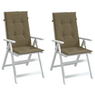 Stoelkussens met hoge rug voor een frisse uitstraling en oorspronkelijke vorm - taupe mix / 120 x 50 x 4 cm / 2