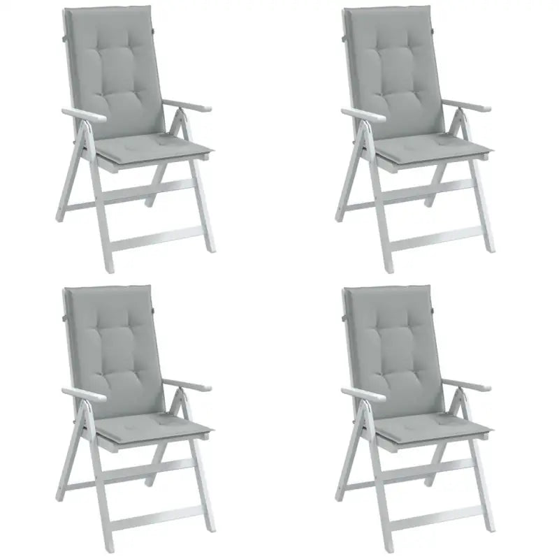 Stoelkussens met hoge rug voor een frisse uitstraling en oorspronkelijke vorm - lichtgrijs mix / 120 x 50 x 4 cm / 4