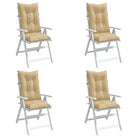 Stoelkussens met hoge rug voor een frisse uitstraling en oorspronkelijke vorm - beige mix / 120 x 50 x 7 cm / 4