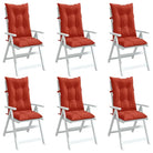 Stoelkussens met hoge rug voor een frisse uitstraling en oorspronkelijke vorm - rood mix / 120 x 50 x 7 cm / 6