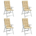 Stoelkussens met hoge rug voor een frisse uitstraling en oorspronkelijke vorm - beige mix / 120 x 50 x 4 cm / 4