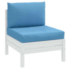 Stoelkussens met holle vezel voor een frisse uitstraling in je buitenruimte - Blauw / 1 / Middenbank - Stoelkussens