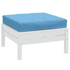 Stoelkussens met holle vezel voor een frisse uitstraling in je buitenruimte - Blauw / 1 / Voetensteun - Stoelkussens