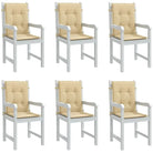 Stoelkussens met lage rug voor een frisse uitstraling en oorspronkelijke vorm - beige mix / 100 x 50 x 4 cm / 6