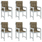 Stoelkussens met lage rug voor een frisse uitstraling en oorspronkelijke vorm - taupe mix / 100 x 50 x 4 cm / 6