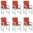Stoelkussens met lage rug voor een frisse uitstraling en oorspronkelijke vorm - rood mix / 100 x 50 x 4 cm / 6