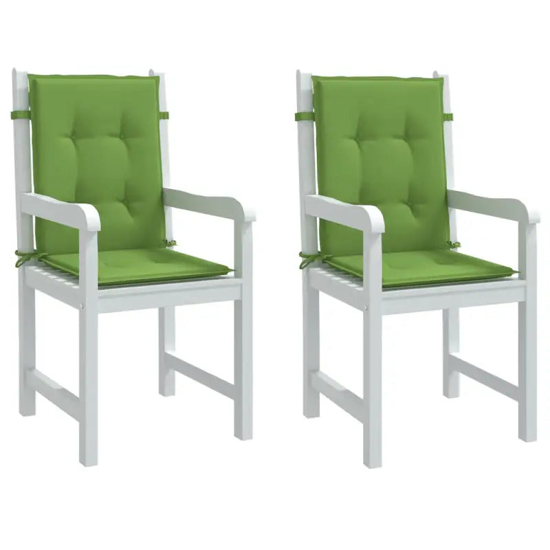 Stoelkussens met lage rug voor een frisse uitstraling en oorspronkelijke vorm - groen mix / 100 x 50 x 4 cm / 2