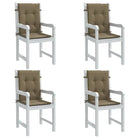 Stoelkussens met lage rug voor een frisse uitstraling en oorspronkelijke vorm - taupe mix / 100 x 50 x 4 cm / 4