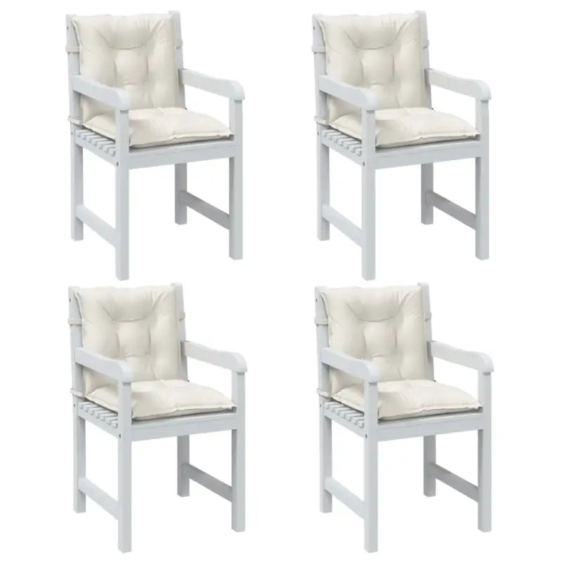 Stoelkussens met lage rug voor een frisse uitstraling en oorspronkelijke vorm - crème mix / 100 x 50 x 7 cm / 4