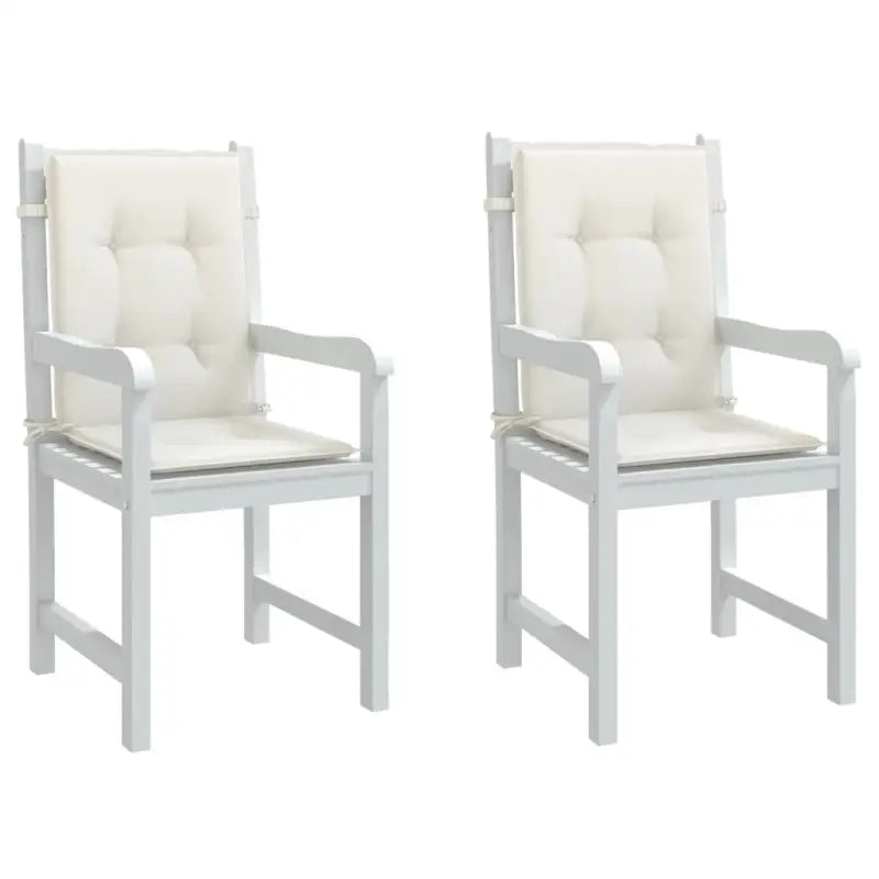 Stoelkussens met lage rug voor een frisse uitstraling en oorspronkelijke vorm - crème mix / 100 x 50 x 4 cm / 2