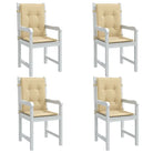 Stoelkussens met lage rug voor een frisse uitstraling en oorspronkelijke vorm - beige mix / 100 x 50 x 4 cm / 4